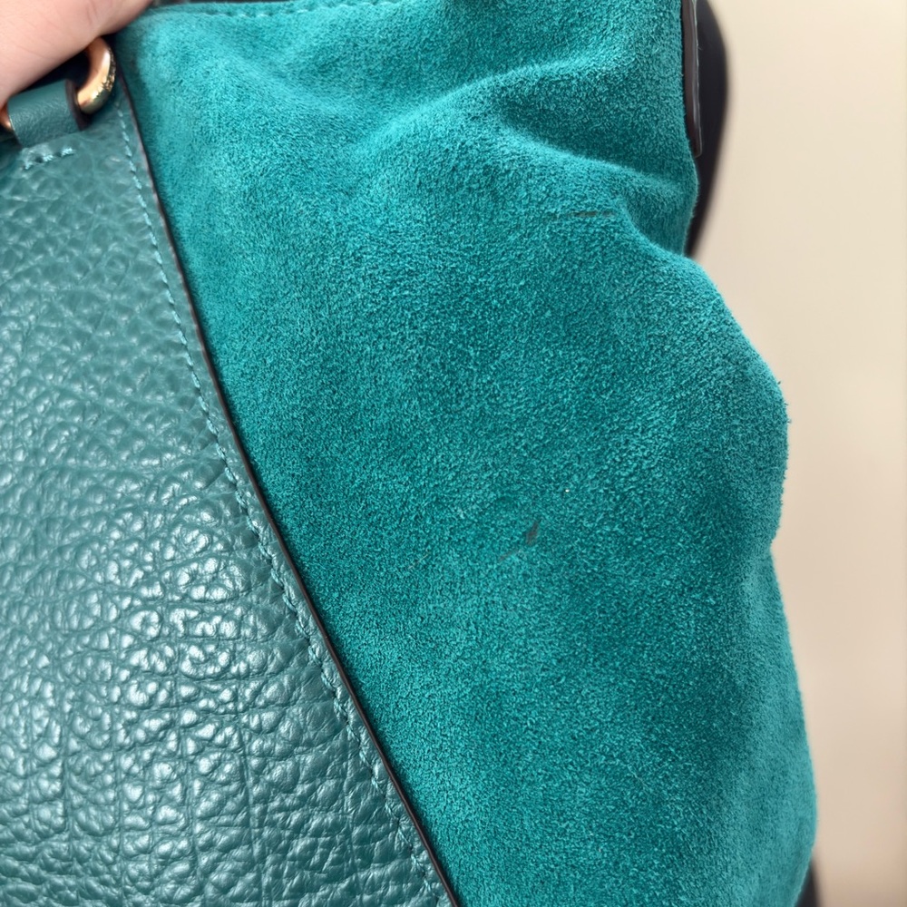 Coach Prairie Satchel Pebble Leather and Suede in Viridian F79999 - Picture 11 of 16